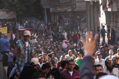 ການປະທະກັນລະຫວ່າງ ຕຳຫຼວດແລະຜູ້ແຫ່ ຂະບວນປະທ້ວງຢູ່ອີຢີບ